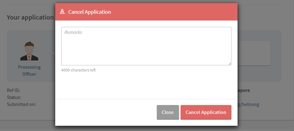 Steps to cancel application