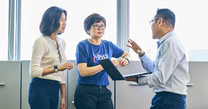 Ms Chng (left) and Ms Chan (pictured with sales director Sky Chia) are  developing new firmware-as-a-service capabilities while planning to expand the firm’s global reach.