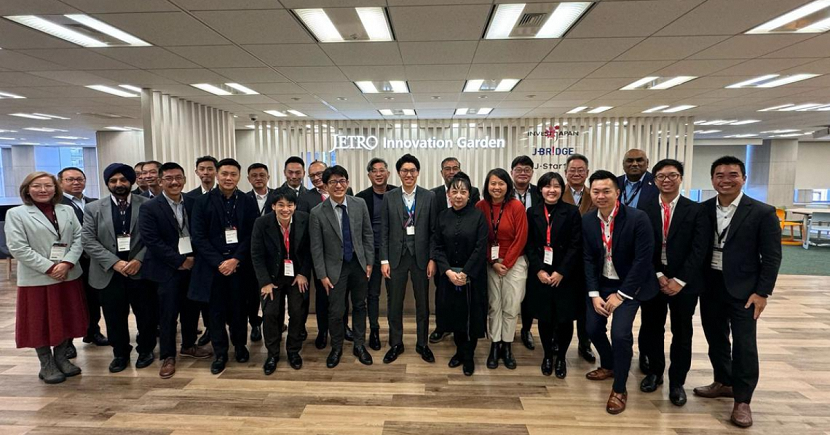 Meeting key industry players in Japan at an EnterpriseSG-facilitated mission trip helped Mr Lee (back row, fifth from the left) secure new partnerships for offshore wind support services