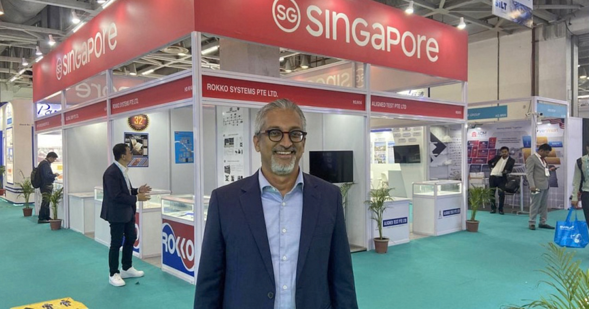 Mr G. Jayakrishnan, executive director for South Asia, Middle East and Africa at EnterpriseSG, at Semicon India 2024 in September.