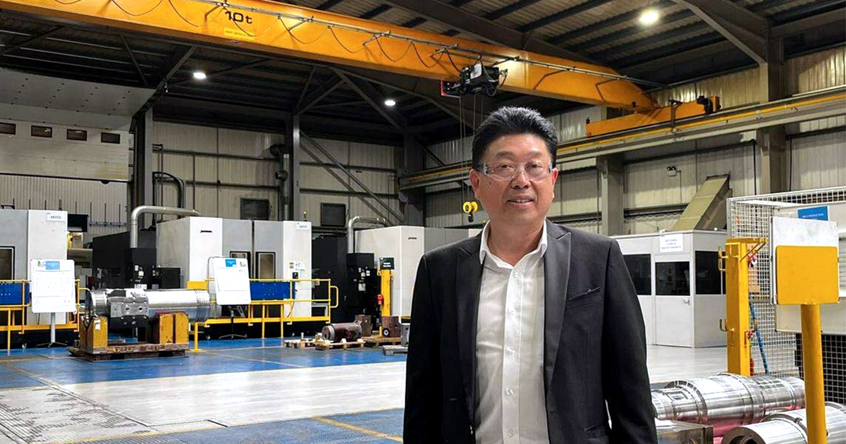 AME International managing director Steven Toy in the recently-acquired machining facility in Montrose. PHOTO: ELYSIA TAN, BT